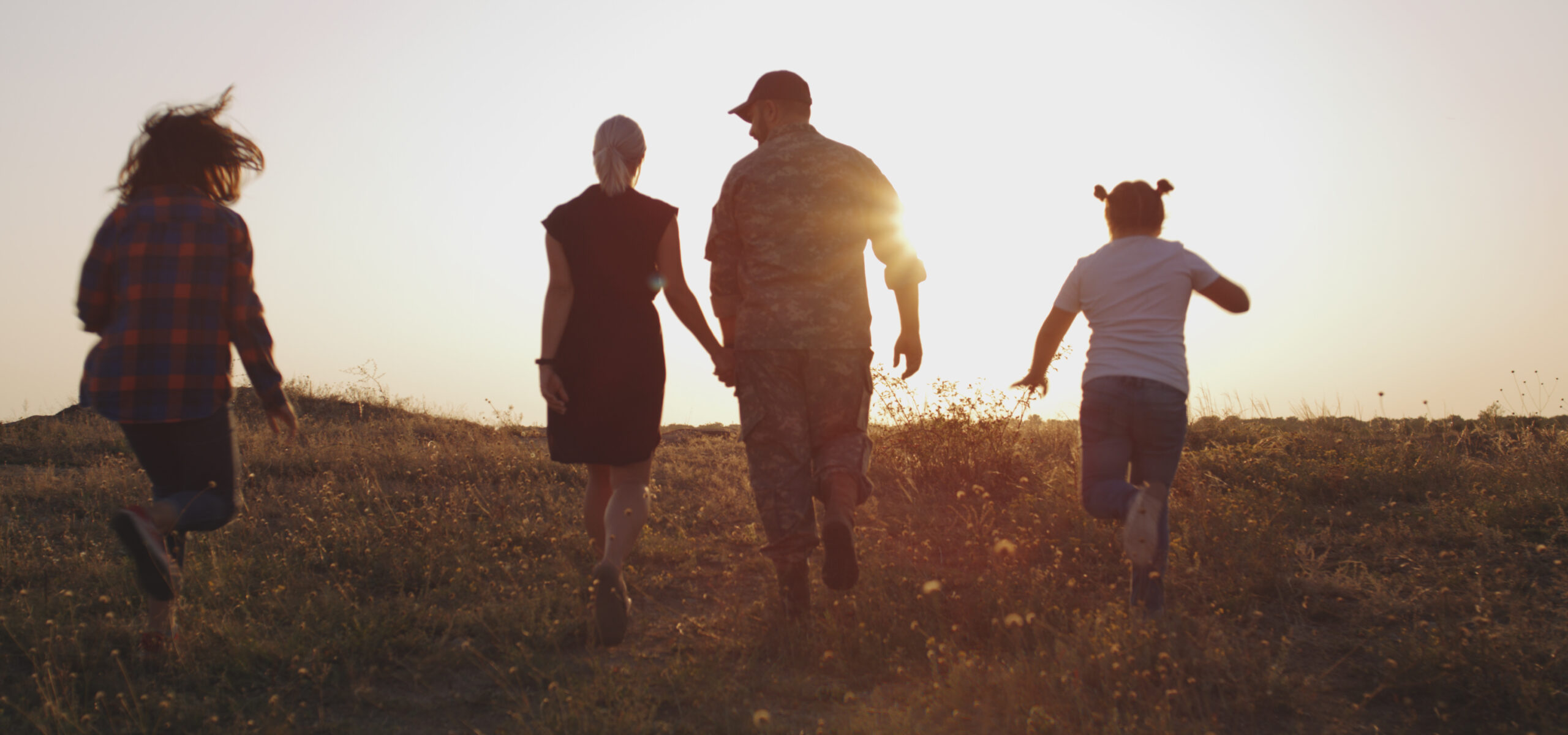 Soldier and family